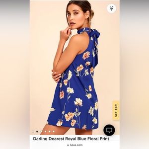Darling dearest royal blue mini dress